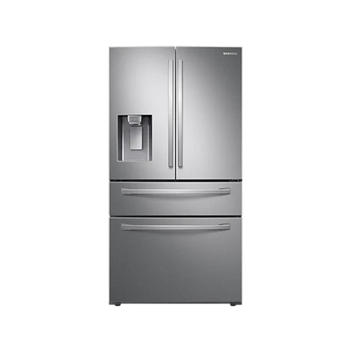 Samsung 600L Nett Frost Free French Door Fridge With Auto Water and Ice Dispenser - Real Stainless